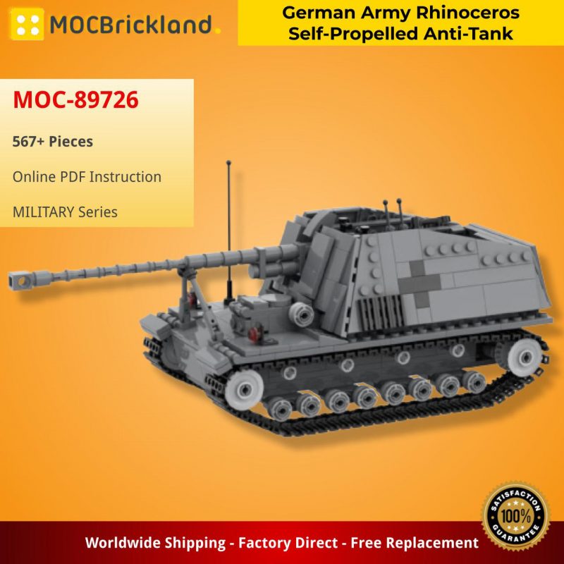 MOCBRICKLAND MOC-89726 German Army Rhinoceros Self-Propelled Anti-Tank