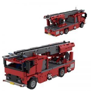 Mocbrickland Moc 91785 Fire Truck Dl Ladder (rc Option) (5)
