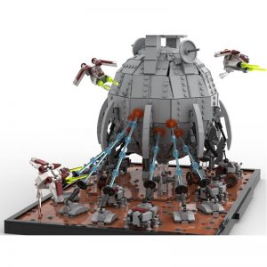 Mocbrickland Moc 97760 Battle Of Geonosis Diorama With Core Ship Clone Wars (2)