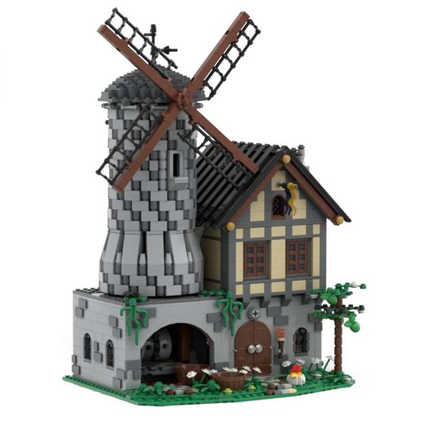 Modular Building Moc 31613 Classic Castle Motorized Windmill By Tavernellos Mocbrickland (4)