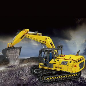Mould King 17032 Yellow Link Belt 250 X 3 Mechanical Excavator (4)