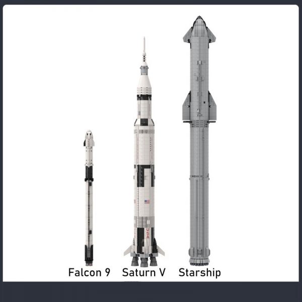Space Moc 94616 Spacex Starship And Super Heavy [saturn V Scale] By 0rig0 Mocbrickland (6)