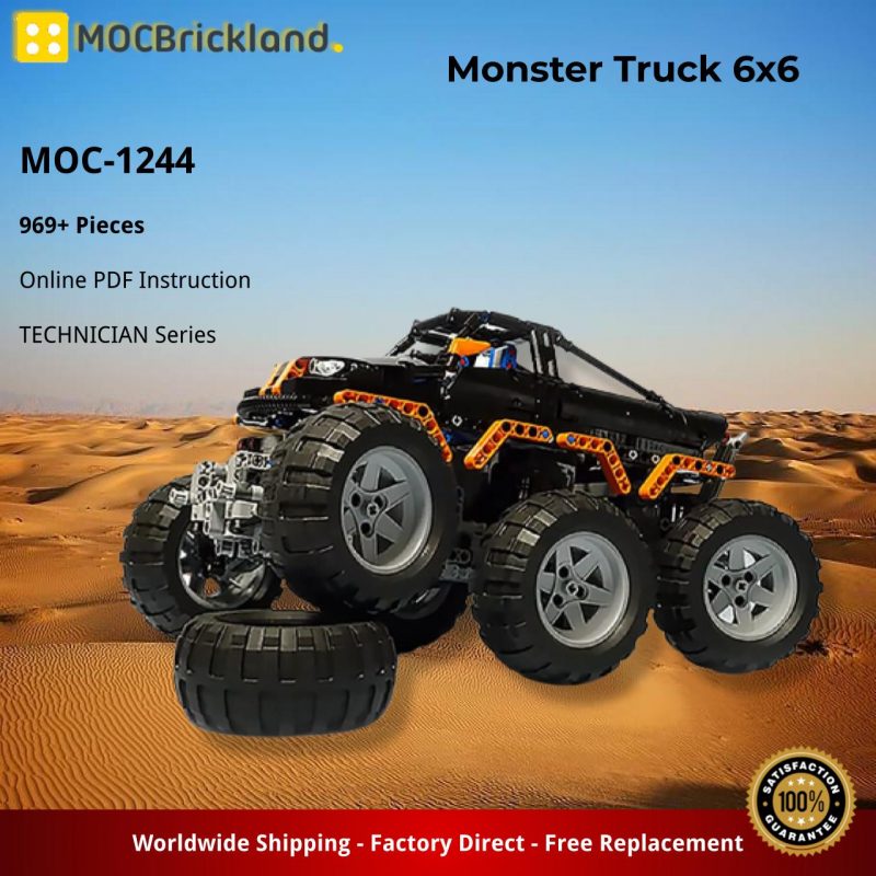 MOCBRICKLAND MOC-1244 Monster Truck 6x6