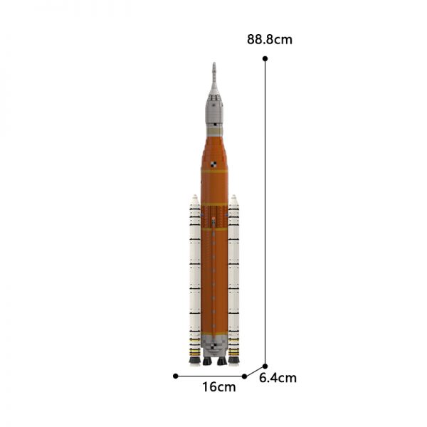 Mocbrickland Moc 28893 Nasa Space Launch System Artemis Sls Block 1 (1110 Saturn V Scale) (4)