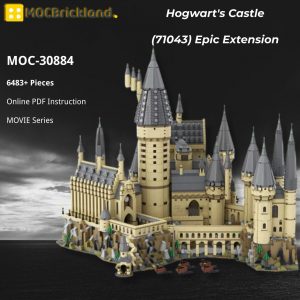 Mocbrickland Moc 30884 Hogwart's Castle (71045) Epic Extension C4195
