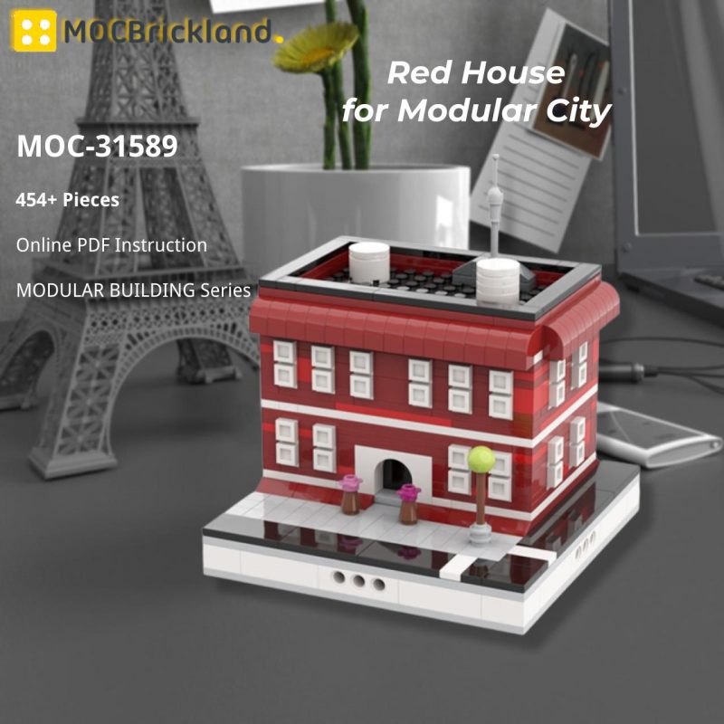 MOCBRICKLAND MOC-31589 Red House for Modular City