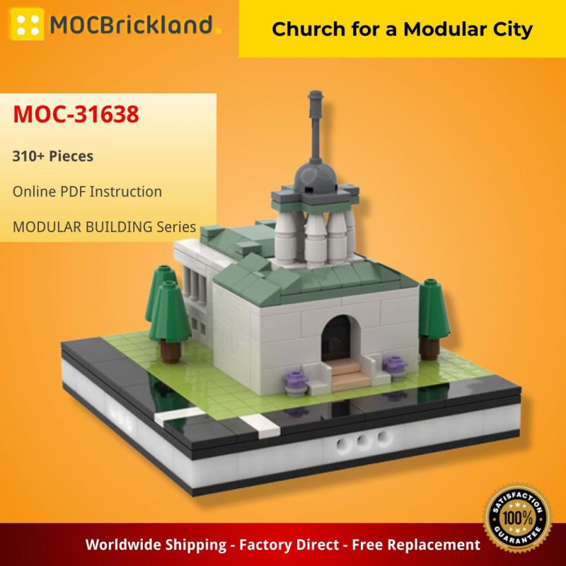 MOCBRICKLAND MOC-31638 Church for a Modular City