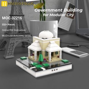 Mocbrickland Moc 32216 Government Building For Modular City (2)