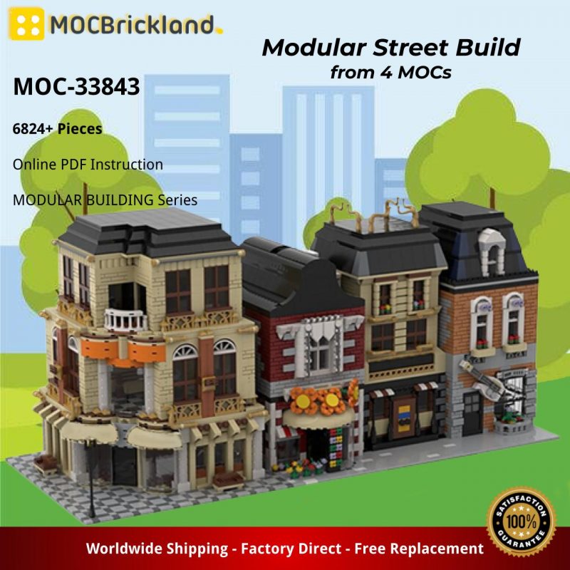 MOCBRICKLAND MOC-33843 Modular Street Build from 4 MOCs
