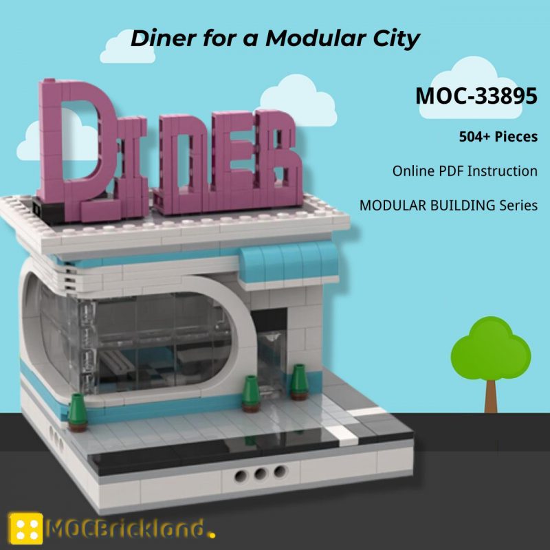 MOCBRICKLAND MOC-33895 Diner for a Modular City