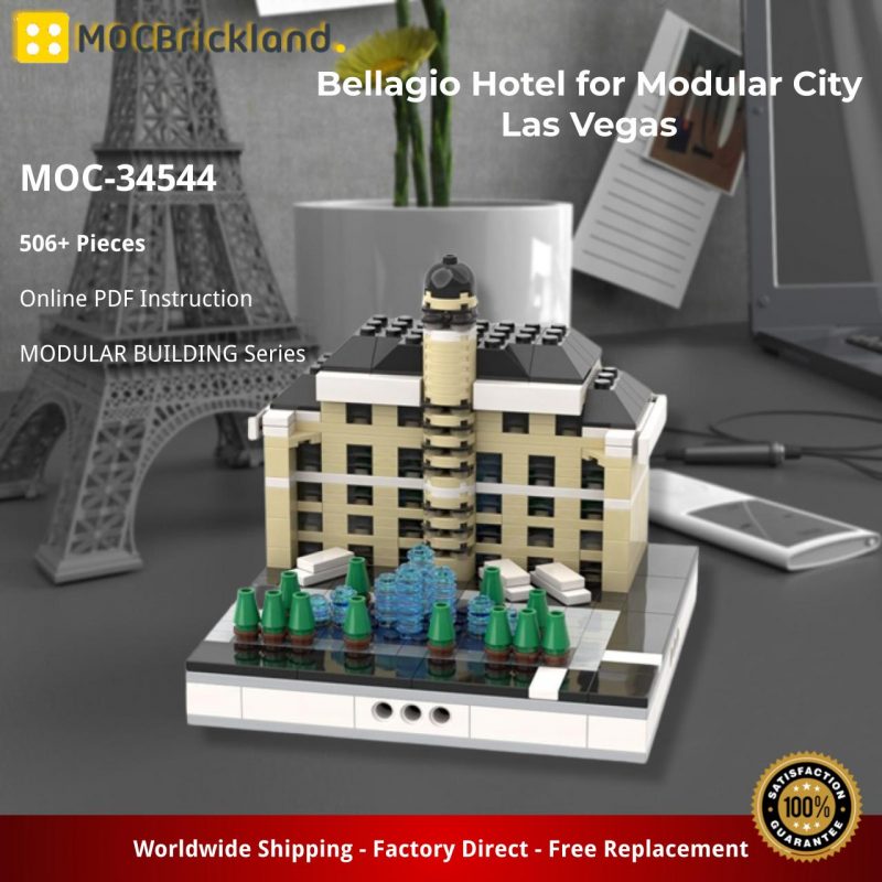 MOCBRICKLAND MOC-34544 Bellagio Hotel for Modular City Las Vegas