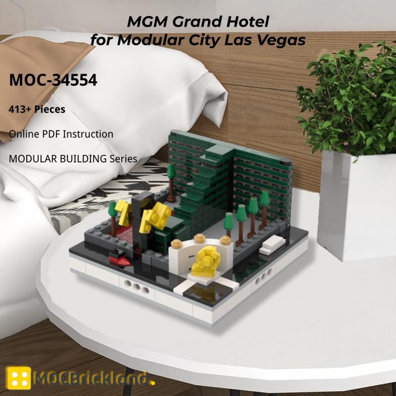 MOCBRICKLAND MOC-34554 MGM Grand Hotel for Modular City Las Vegas