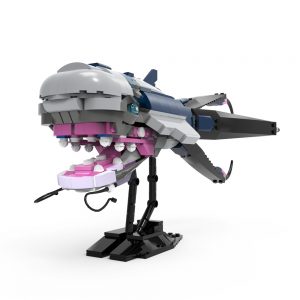 Mocbrickland Moc 40013 Purrgil Hyperspace Whale Minifig Scale (1)
