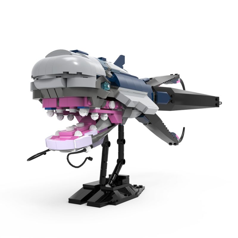 MOCBRICKLAND MOC-40013 Purrgil Hyperspace Whale Minifig Scale