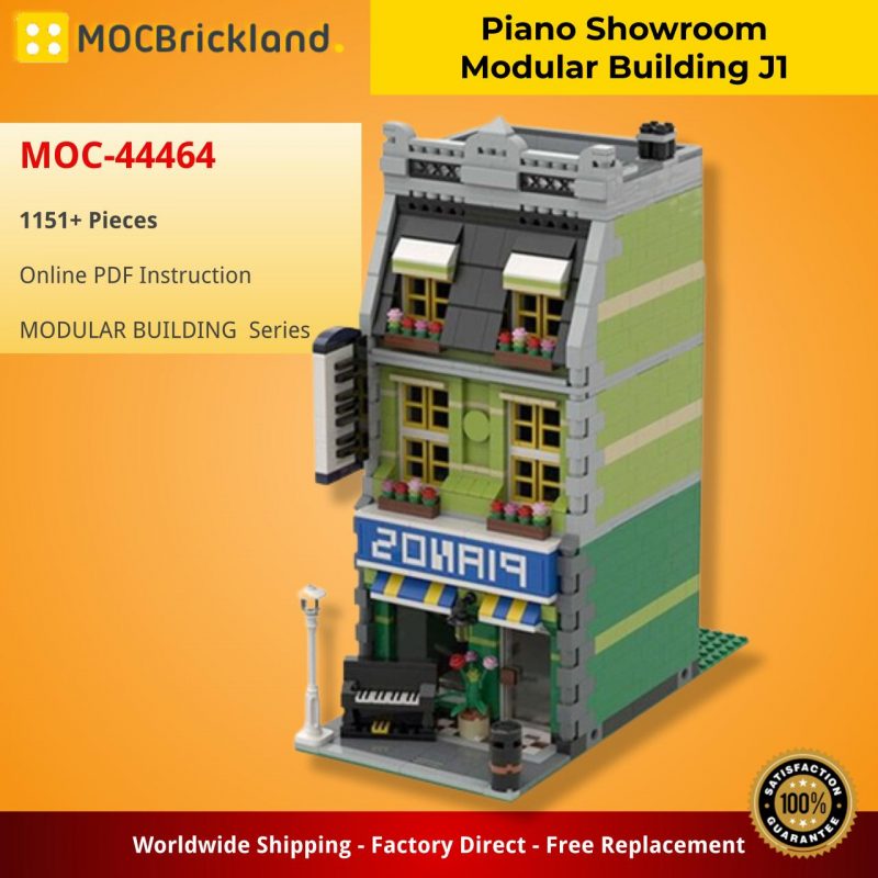 MOCBRICKLAND MOC-44464 Piano Showroom Modular Building J1
