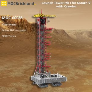 Mocbrickland Moc 60088 Launch Tower Mk I For Saturn V With Crawler