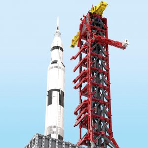 Mocbrickland Moc 60088 Launch Tower Mk I For Saturn V With Crawler (6)