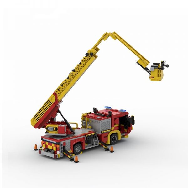 Mocbrickland Moc 86254 London Fire Brigade Lfb Scania 32m Turntable Ladder (1)
