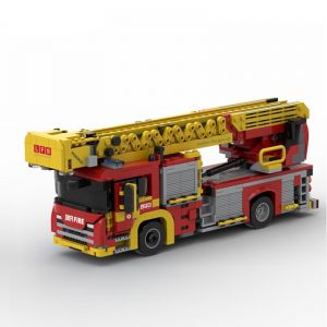 Mocbrickland Moc 86254 London Fire Brigade Lfb Scania 32m Turntable Ladder (2)