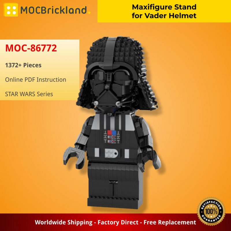 MOCBRICKLAND MOC-86772 Maxifigure Stand for Vader Helmet