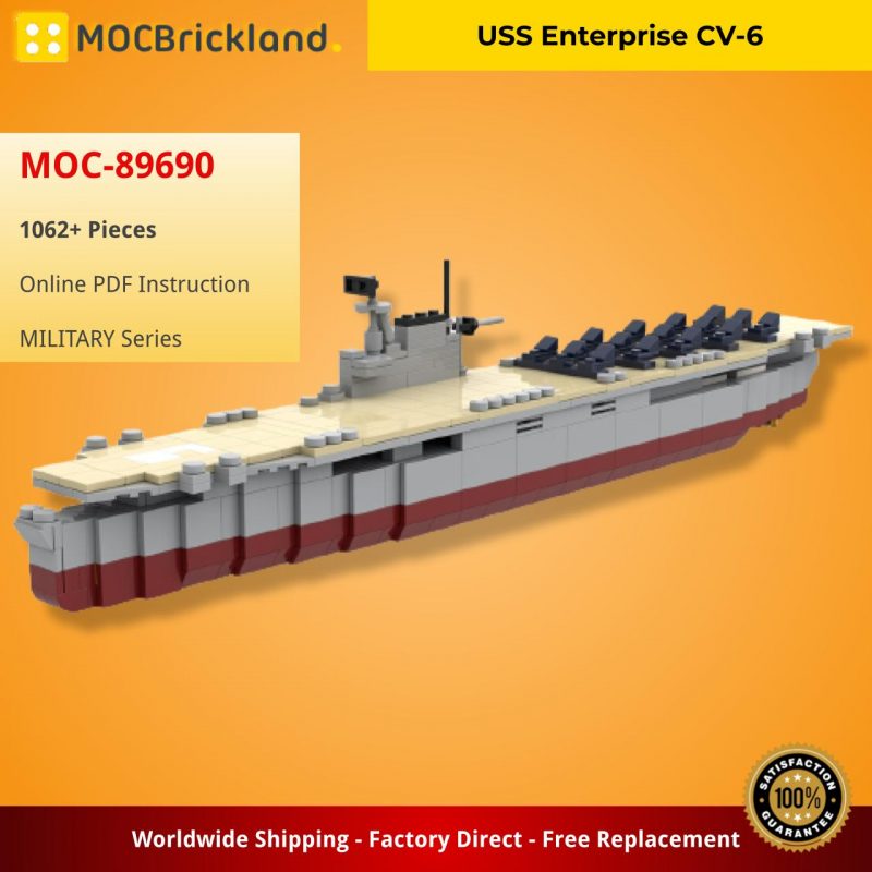 MOCBRICKLAND MOC-89690 USS Enterprise CV-6