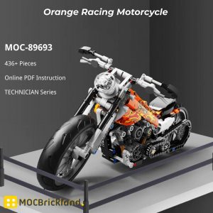 Mocbrickland Moc 89693 Orange Racing Motorcycle (2)