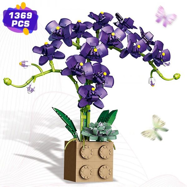 Mocbrickland Moc 89696 Orchid Bouquet (2)
