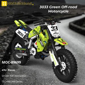 Mocbrickland Moc 89699 3033 Green Off Road Motorcycle (2)