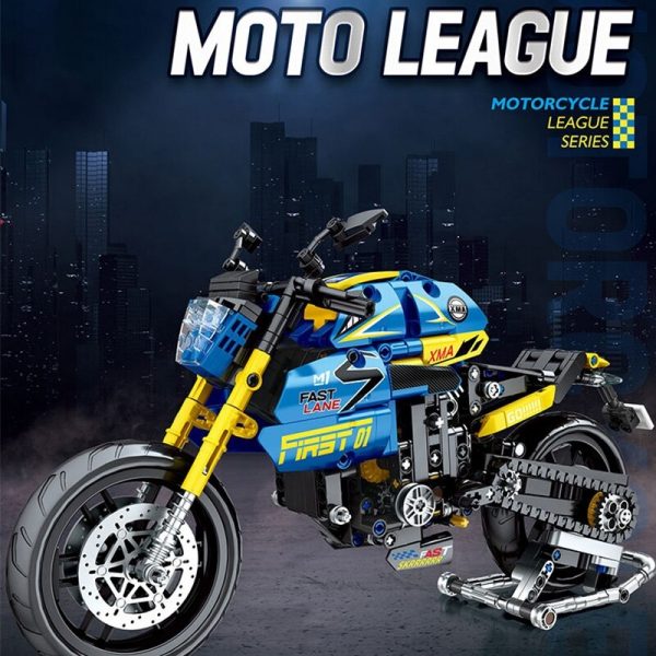 Mocbrickland Moc 89701 M1 Fast Lane Motor League Motorcycle (6)