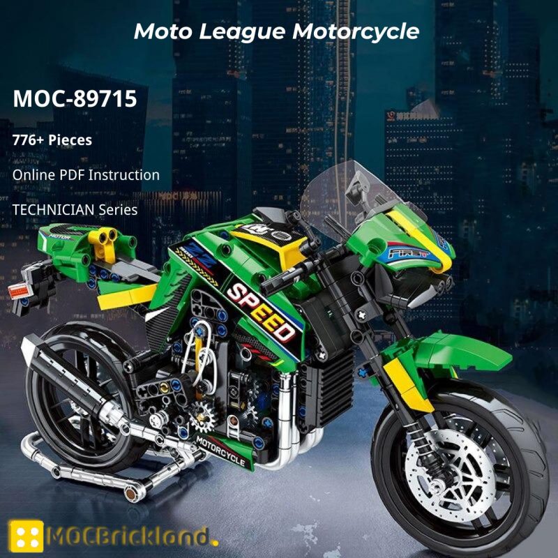 MOCBRICKLAND MOC-89715 Moto League Motorcycle