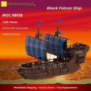 Mocbrickland Moc 98938 Black Falcon Ship (4)