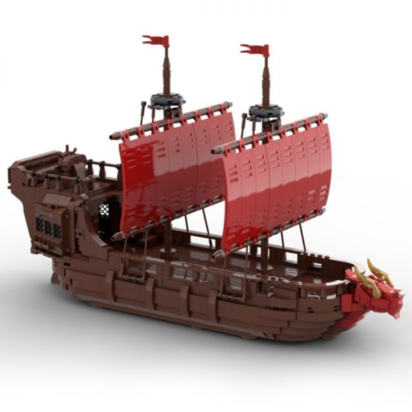 Mocbrickland Moc 98940 Medieval Warship V2! (4)