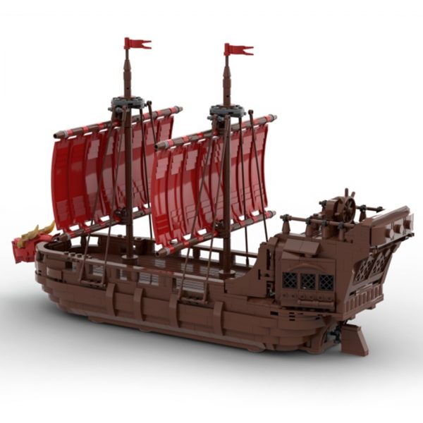 Mocbrickland Moc 98940 Medieval Warship V2! (6)