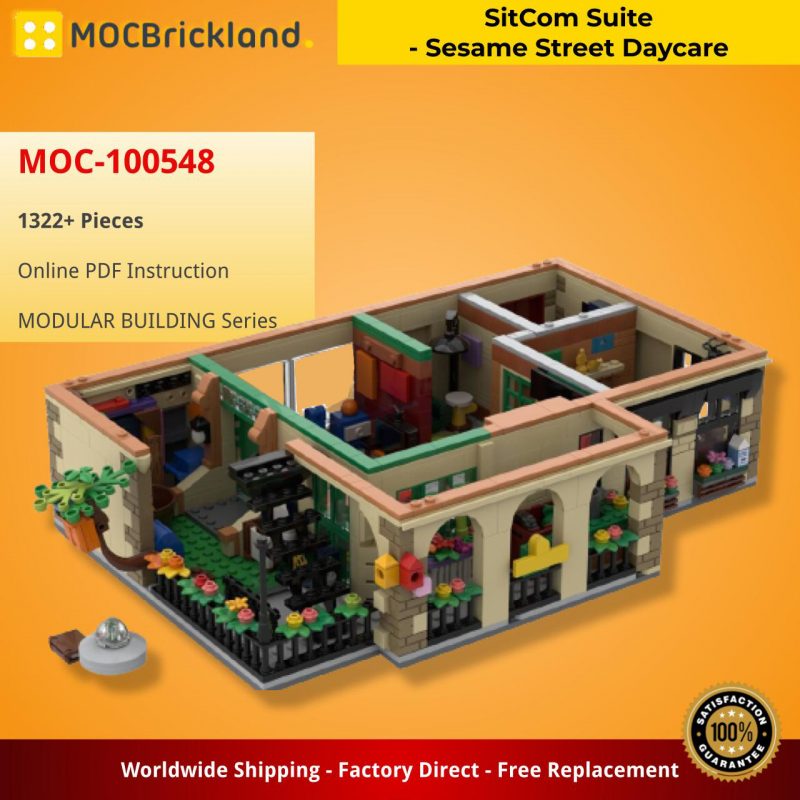 MOCBRICKLAND MOC-100548 SitCom Suite - Sesame Street Daycare