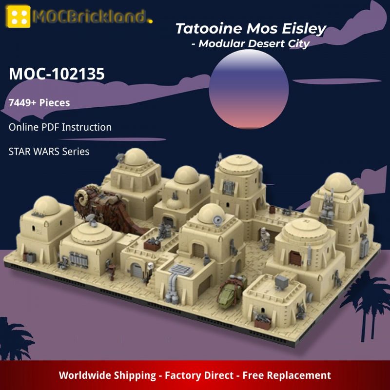 MOCBRICKLAND MOC-102135 Tatooine Mos Eisley - Modular Desert City