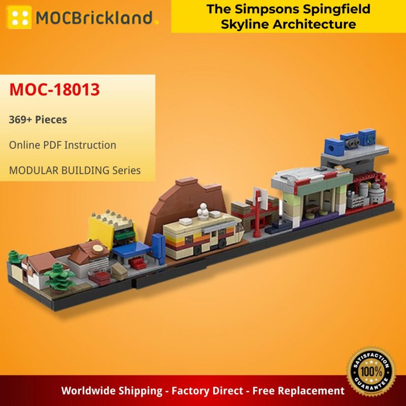 MOCBRICKLAND MOC-18013 The Simpsons Spingfield Skyline Architecture