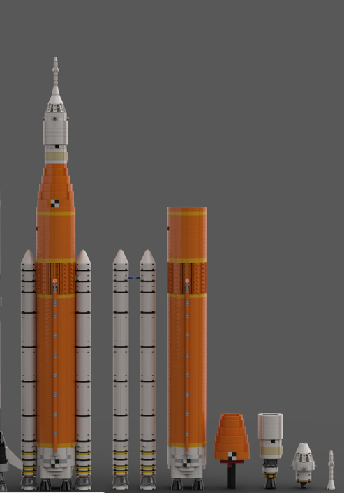 MOCBRICKLAND MOC-28893 NASA Space Launch System Artemis SLS Block 1 (1110 Saturn V scale)