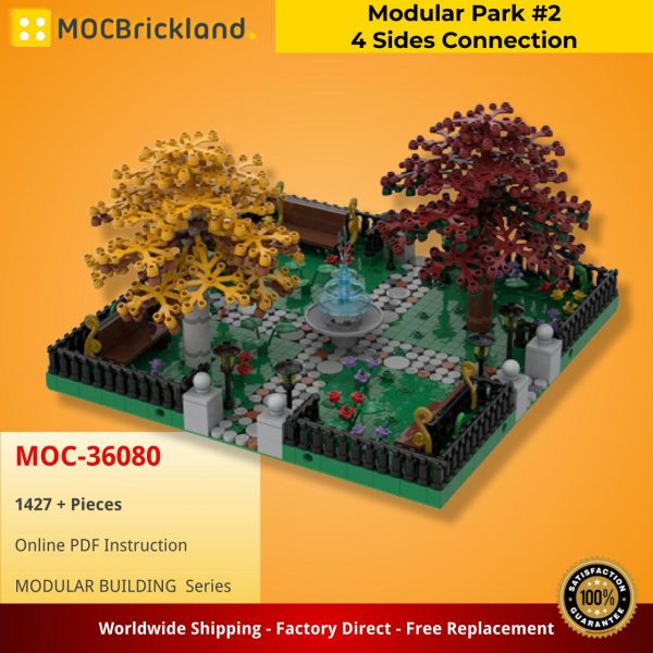 Mocbrickland Moc 36080 Modular Park #2 4 Sides Connection (2)
