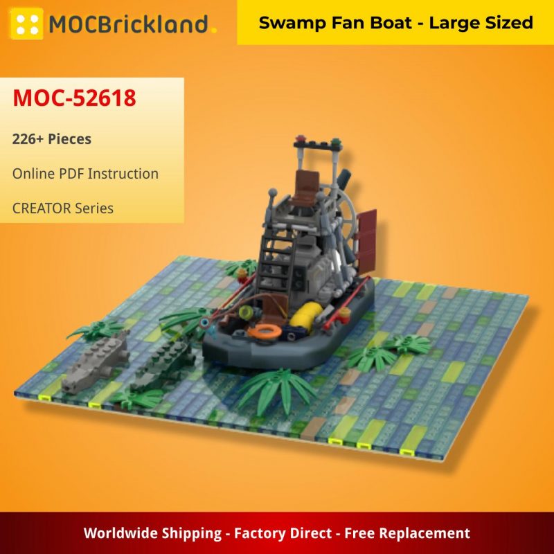 MOCBRICKLAND MOC-52618 Swamp Fan Boat - Large Sized