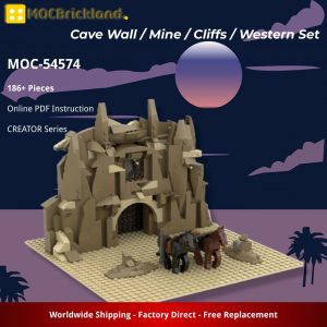 Mocbrickland Moc 54574 Cave Wall Mine Cliffs Western Set (5)