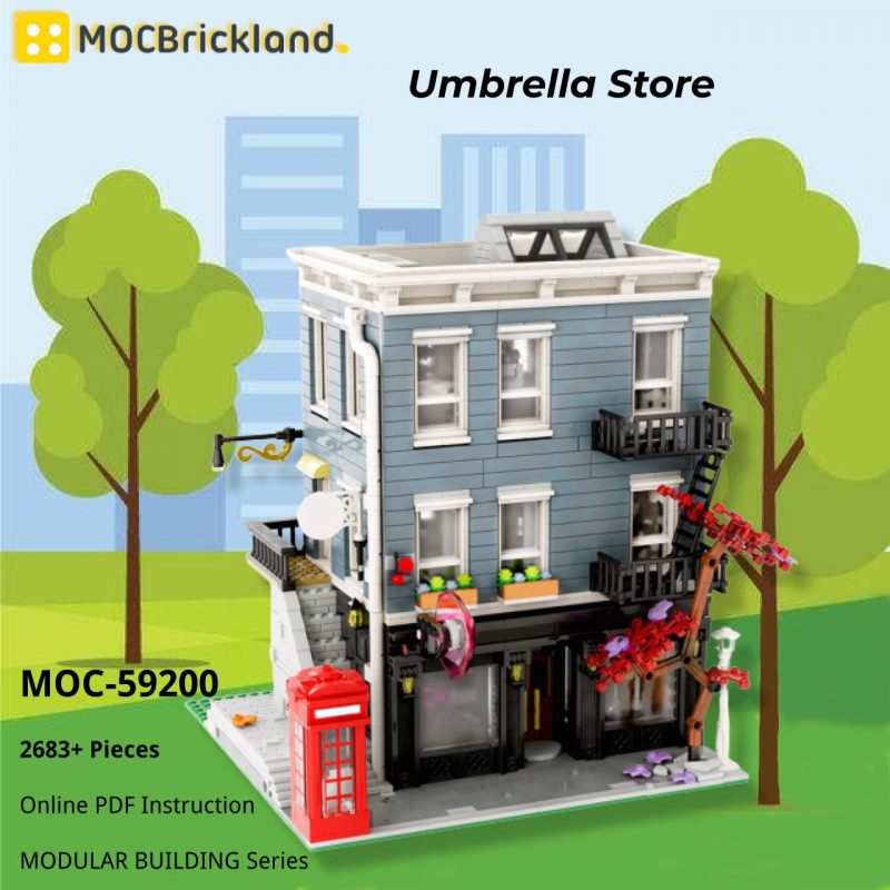MOCBRICKLAND MOC-59200 Umbrella Store