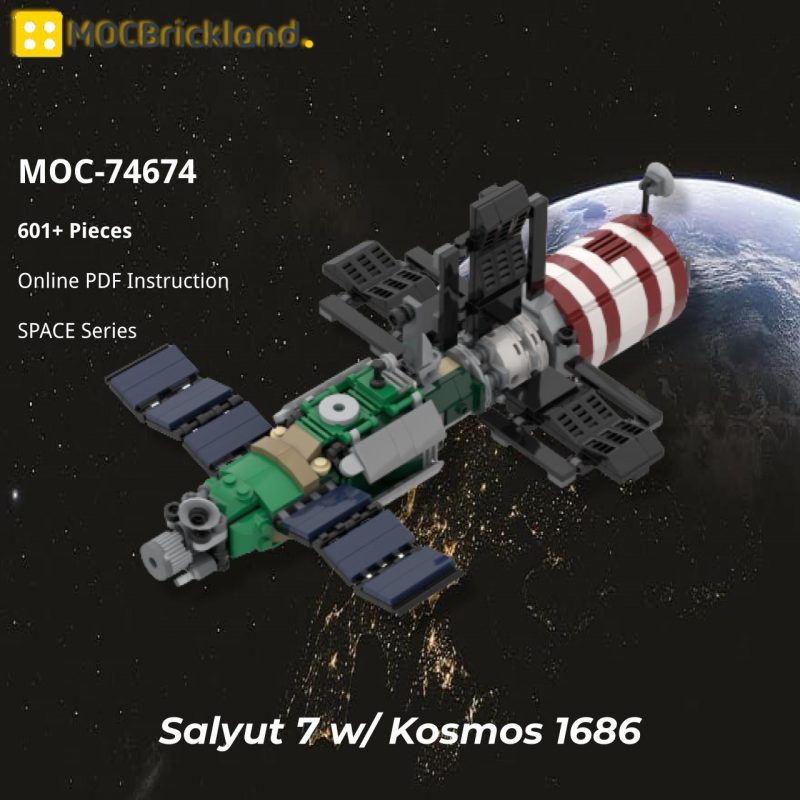 MOCBRICKLAND MOC-74674 Salyut 7 w/ Kosmos 1686