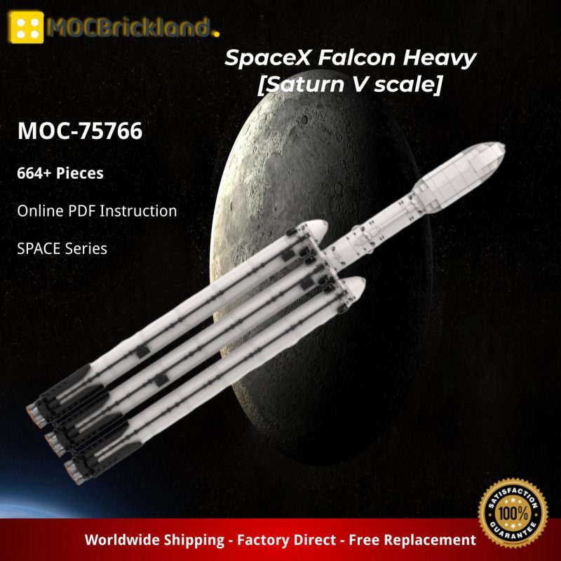 MOCBRICKLAND MOC-75766 SpaceX Falcon Heavy [Saturn V scale]