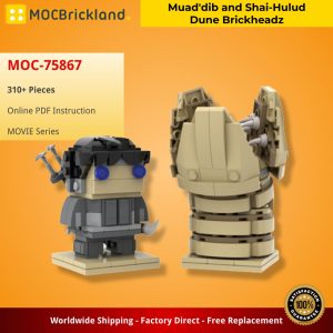 Mocbrickland Moc 75867 Muad'dib And Shai Hulud Dune Brickheadz (2)