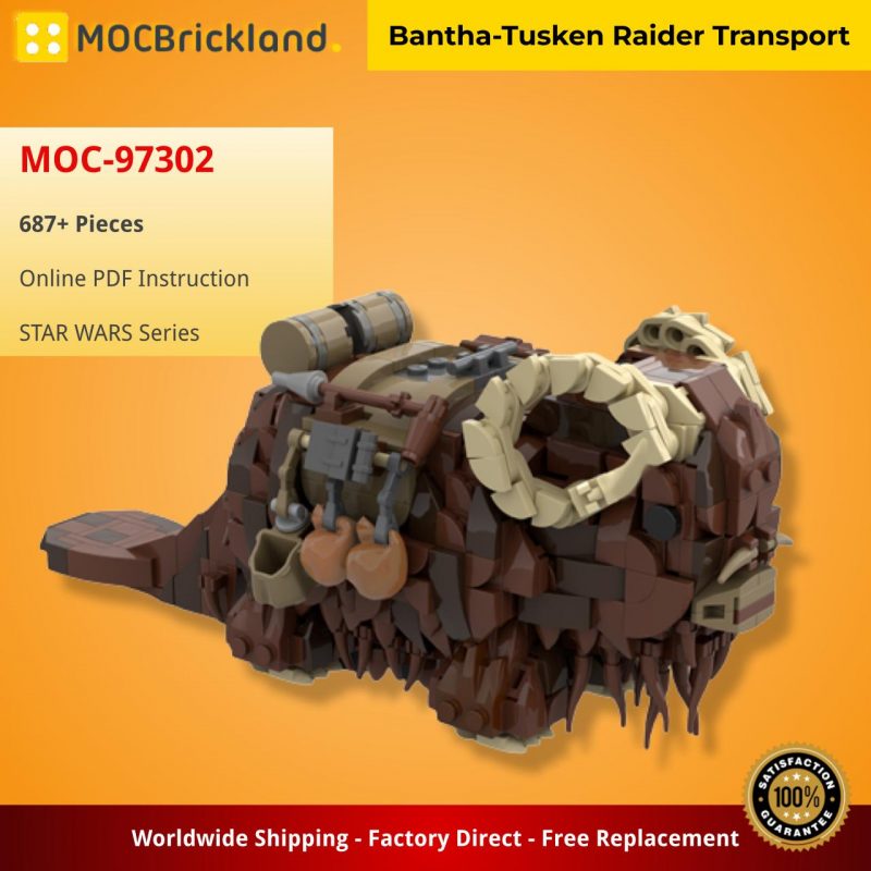 MOCBRICKLAND MOC-97302 Bantha-Tusken Raider Transport