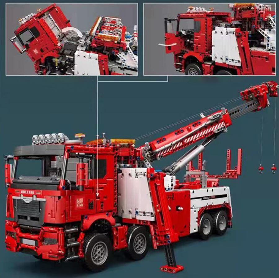 MOULD KING 17027 Red Fire Rescue Vehicle