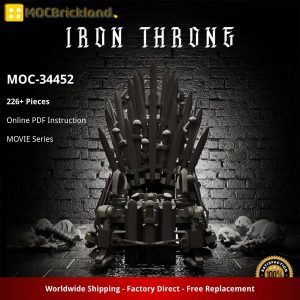 Mocbrickland Moc 34452 Iron Throne Game Of Thrones (2)