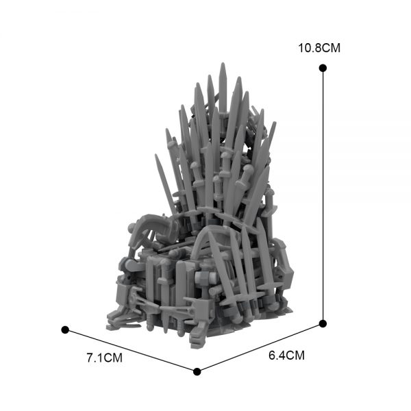 Mocbrickland Moc 34452 Iron Throne Game Of Thrones (6)