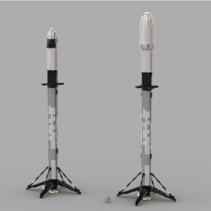 Mocbrickland Moc 41953 Ultimate Space X Falcon 9 [1110 Scale]