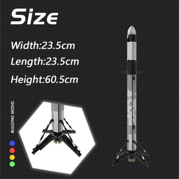 Mocbrickland Moc 41953 Ultimate Space X Falcon 9 [1110 Scale] (9)
